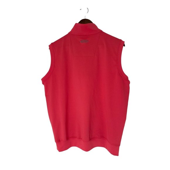 Carnoustie - Whistling Straits Embroidered Mens Medium Pink Quarter Zip Vest‎ - Picture 2 of 7
